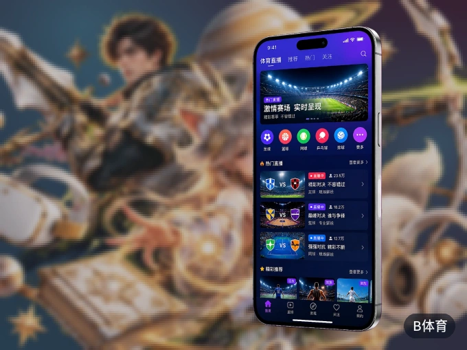 随时随地掌上观赛，尽在B体育 APP